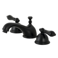 Thumbnail for Kingston Brass KS3960PKL Duchess Widespread Bathroom Faucet with Brass Pop-Up, Matte Black - BNGBath