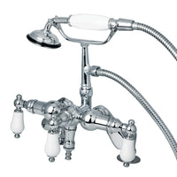 Thumbnail for Kingston Brass CC622T1 Vintage Adjustable Center Deck Mount Tub Faucet, Polished Chrome - BNGBath