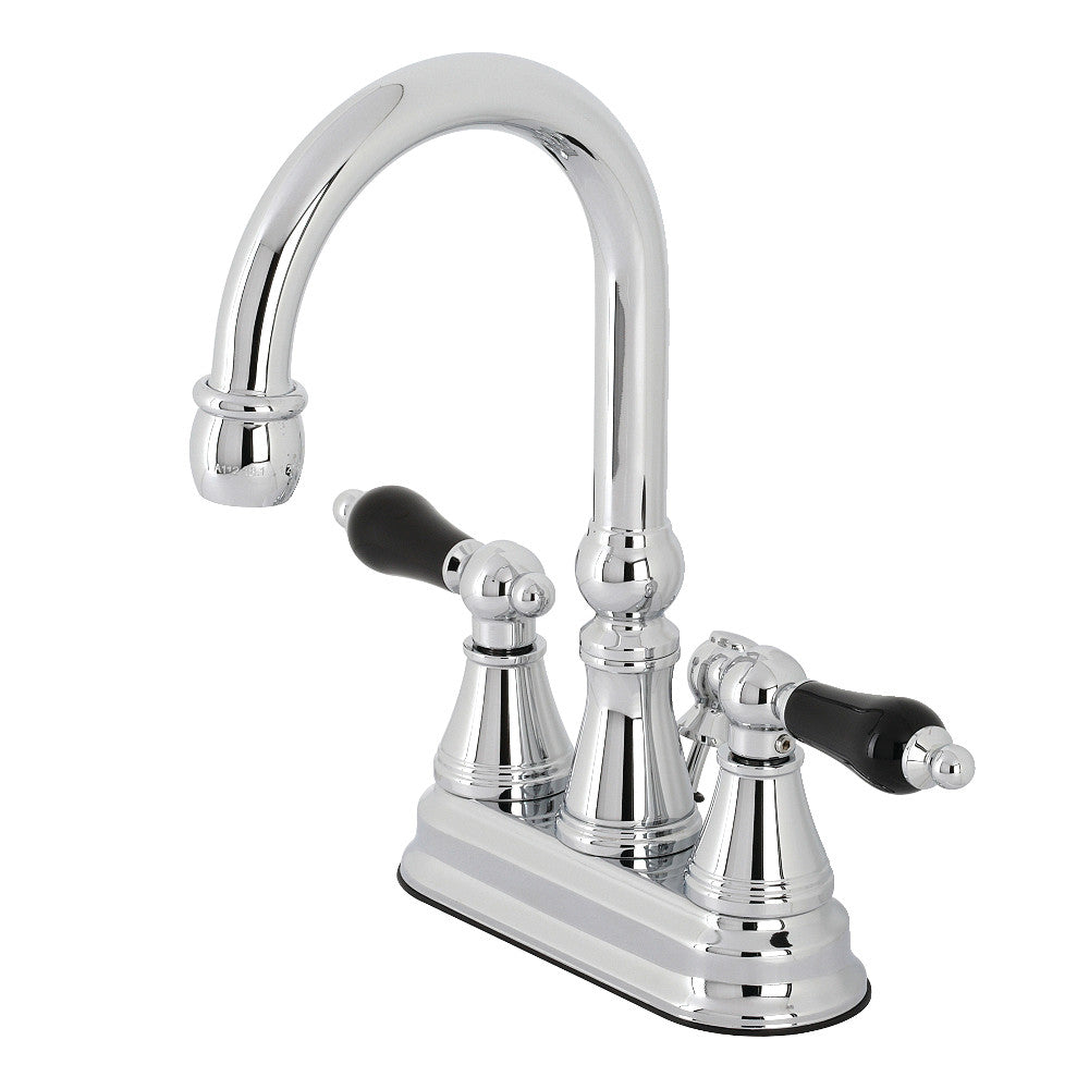 Kingston Brass KS2611PKL Duchess 4 in. Centerset Bathroom Faucet with Brass Pop-Up, Polished Chrome - BNGBath