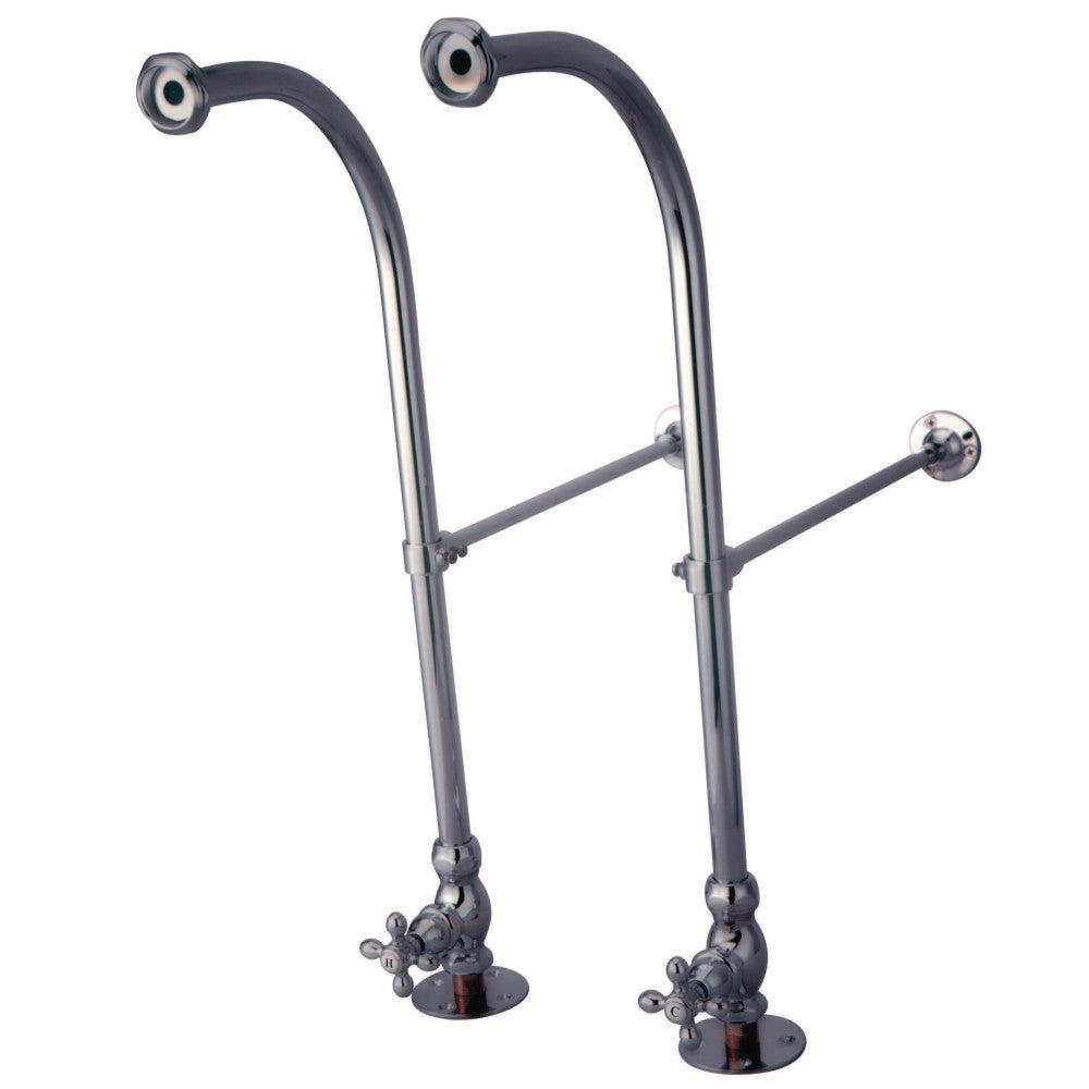 Kingston Brass CC451MX Rigid Freestand Supplies with Stops, Polished Chrome - BNGBath