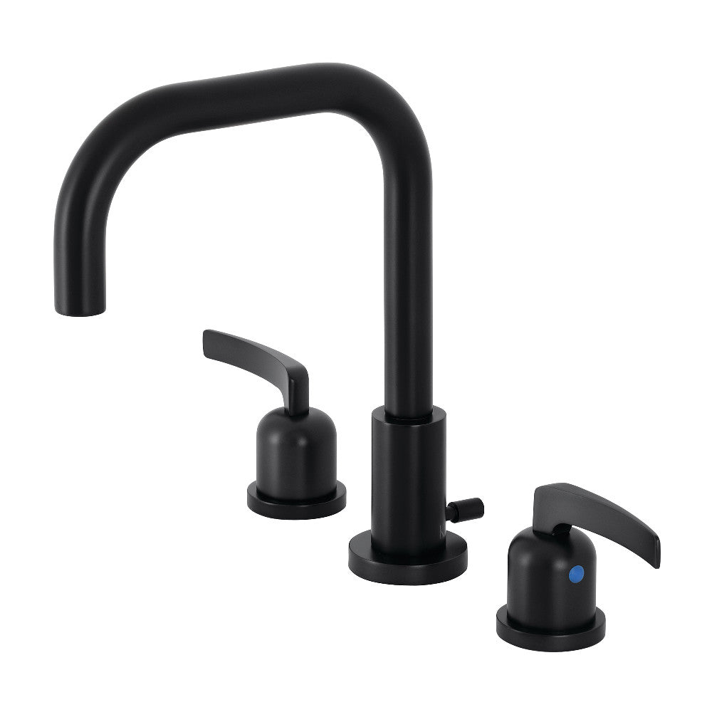 Kingston Brass FSC8930EFL Centurion Widespread Bathroom Faucet with Brass Pop-Up, Matte Black - BNGBath