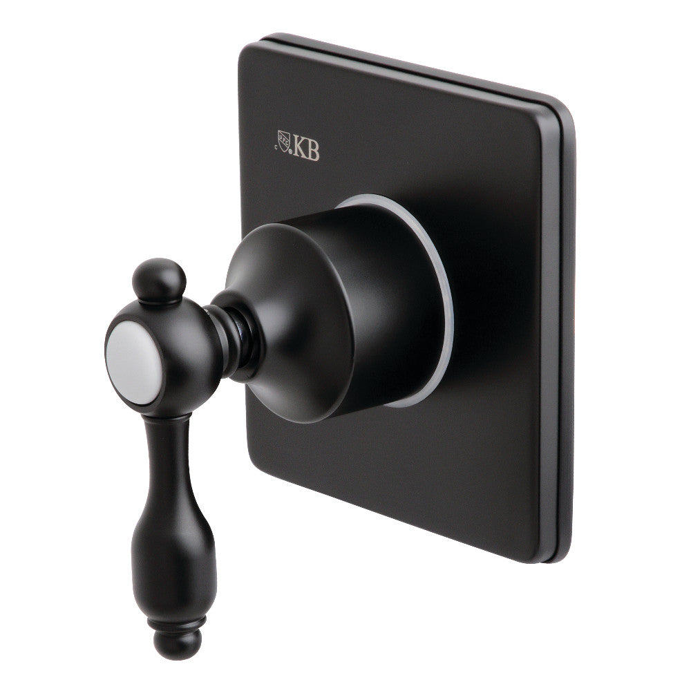 Kingston Brass KS3040TAL Tudor 3-Way Diverter Valve with Trim Kit, Matte Black - BNGBath