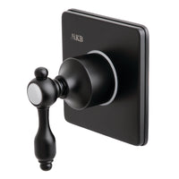 Thumbnail for Kingston Brass KS3040TAL Tudor 3-Way Diverter Valve with Trim Kit, Matte Black - BNGBath