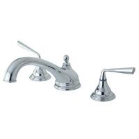 Thumbnail for Kingston Brass KS5531ZL Silver Sage Roman Tub Faucet, Polished Chrome - BNGBath