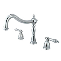 Thumbnail for Kingston Brass KS1341AL Heritage Roman Tub Faucet, Polished Chrome - BNGBath