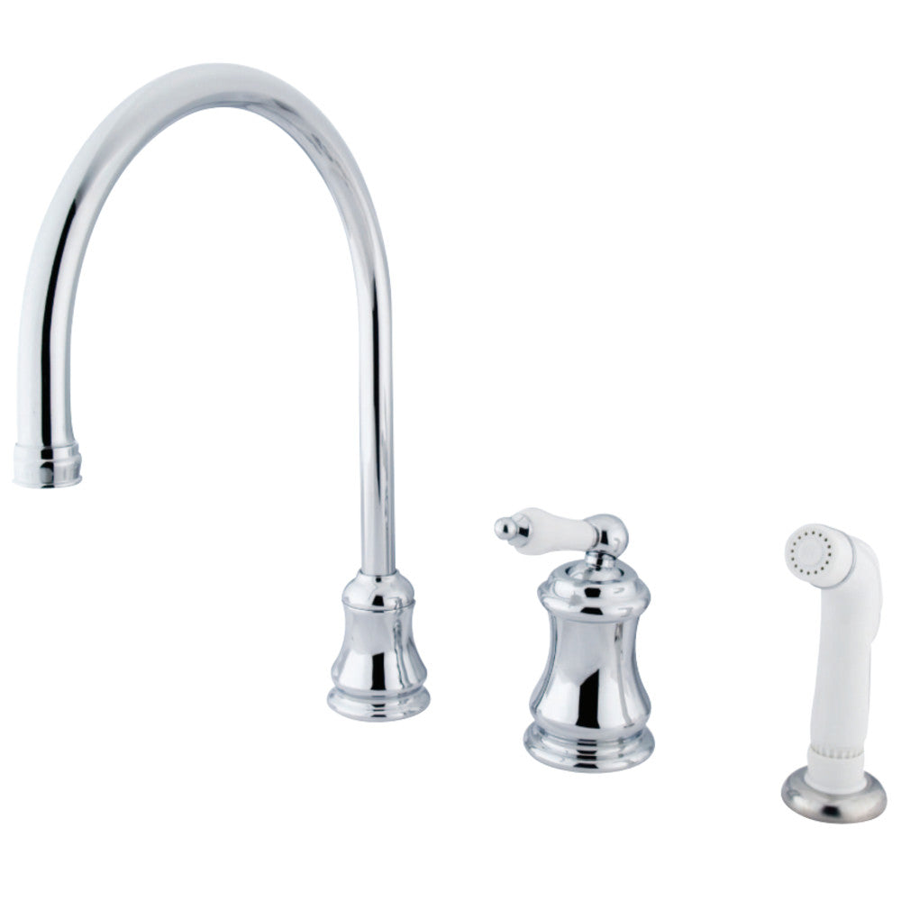 Kingston Brass KS3811PL Widespread Kitchen Faucet, Polished Chrome - BNGBath