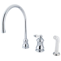 Thumbnail for Kingston Brass KS3811PL Widespread Kitchen Faucet, Polished Chrome - BNGBath