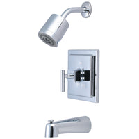 Thumbnail for Kingston Brass KB4651CQL Claremont Tub & Shower Faucet, Polished Chrome - BNGBath