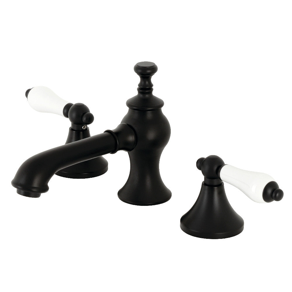 Kingston Brass KC7060PL Vintage 8 in. Widespread Bathroom Faucet, Matte Black - BNGBath