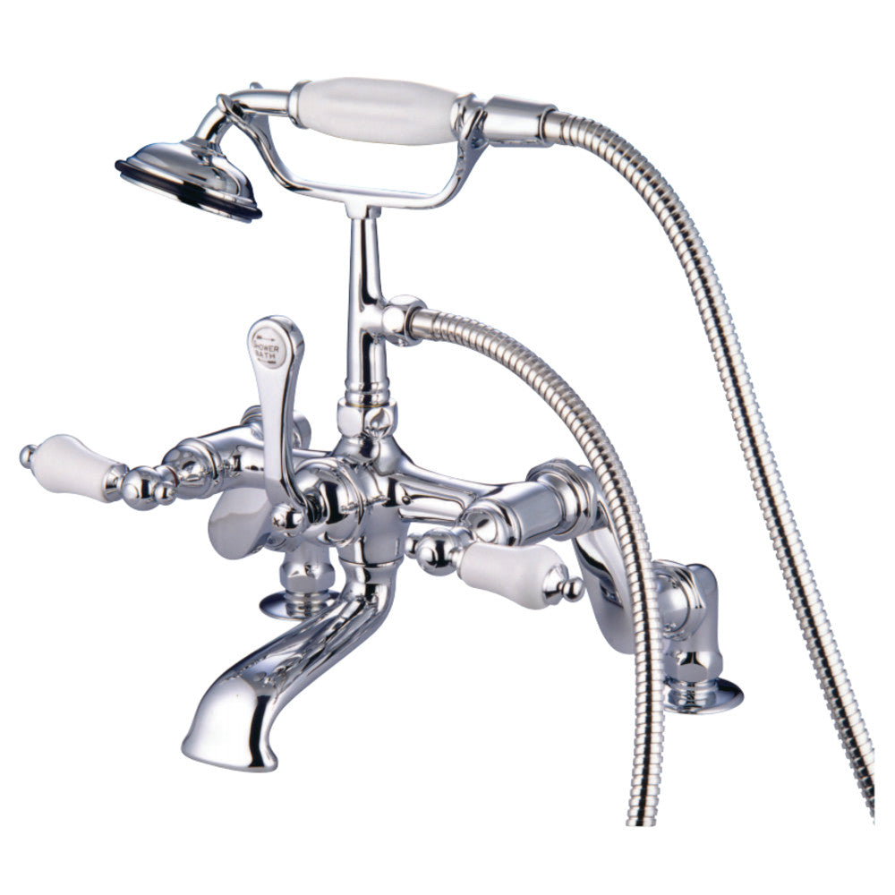 Kingston Brass CC656T1 Vintage Adjustable Center Deck Mount Tub Faucet, Polished Chrome - BNGBath