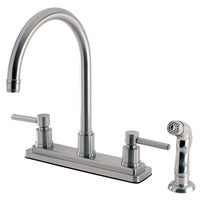 Thumbnail for Kingston Brass KS8798DL Concord 8-Inch Centerset Kitchen Faucet, Brushed Nickel - BNGBath