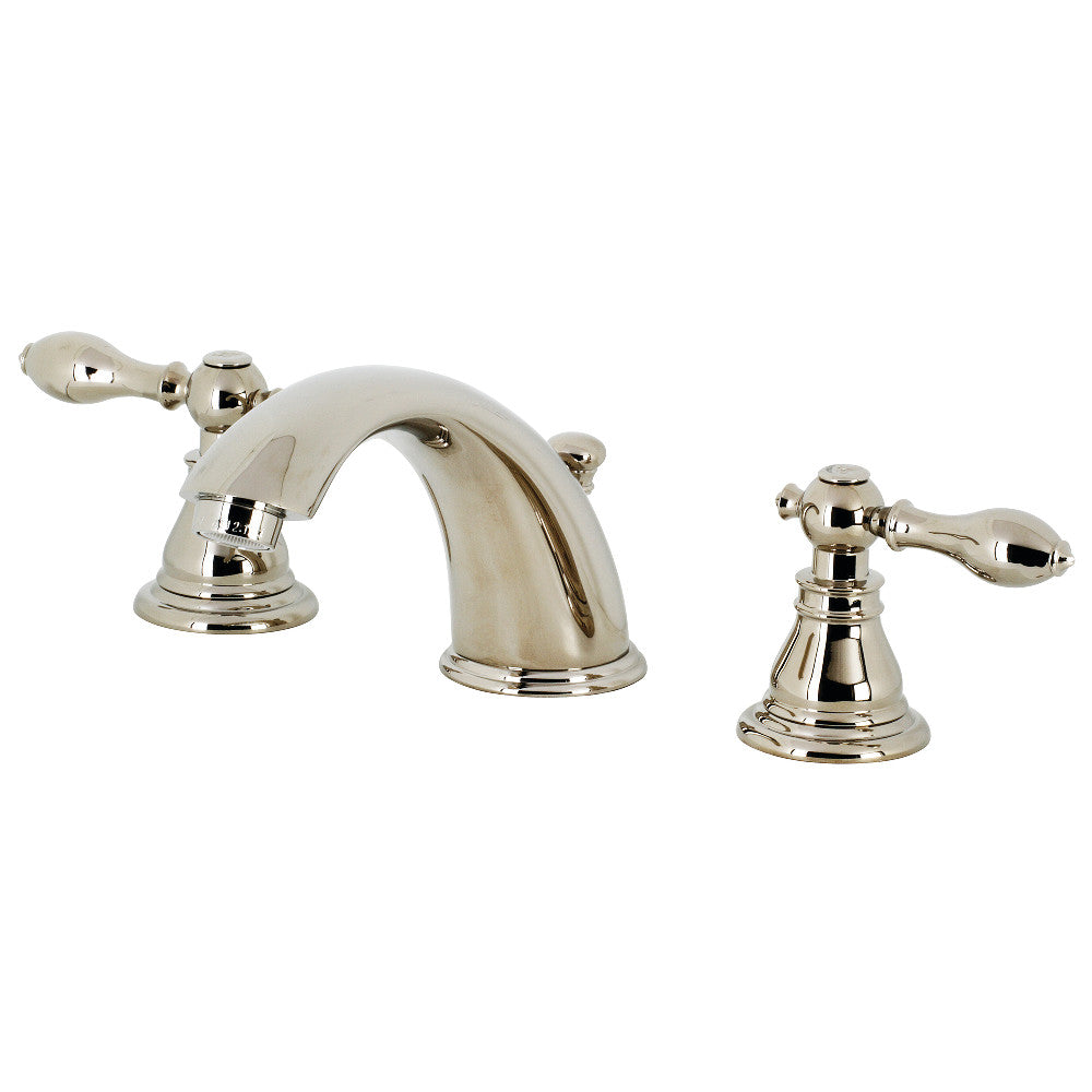 Kingston Brass KB966ACLPN American Classic Widespread Bathroom Faucet with Retail Pop-Up, Polished Nickel - BNGBath