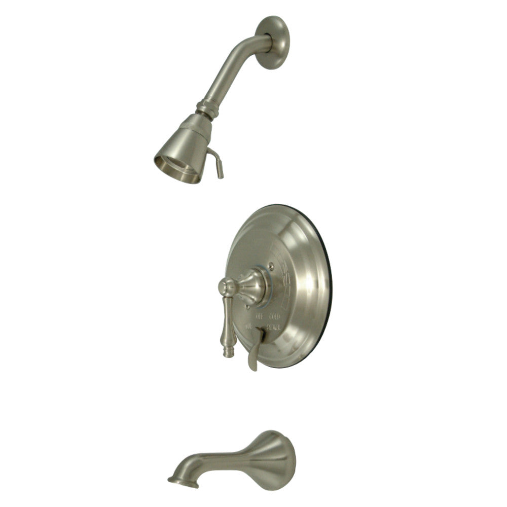 Kingston Brass KB36380AL Restoration Tub & Shower Faucet, Brushed Nickel - BNGBath