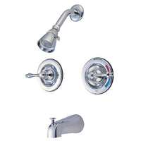 Thumbnail for Kingston Brass GKB661AL Water Saving Vintage Tub & Shower Faucet with Pressure Balanced Valve, Polished Chrome - BNGBath