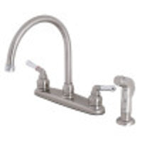 Thumbnail for Kingston Brass KB797SP Magellan 8-Inch Centerset Kitchen Faucet, Brushed Nickel/Polished Chrome - BNGBath