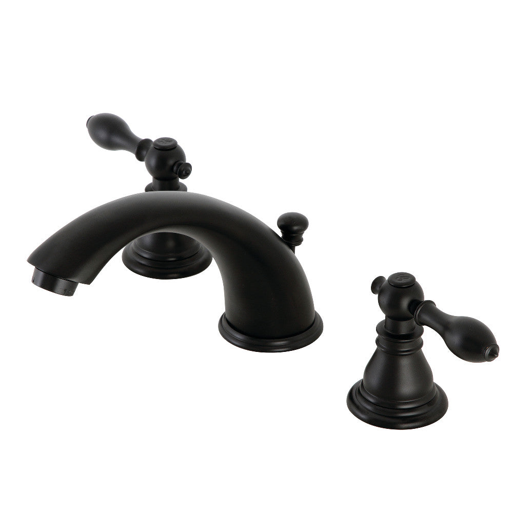 Kingston Brass KB960ACL American Classic Widespread Bathroom Faucet with Retail Pop-Up, Matte Black - BNGBath