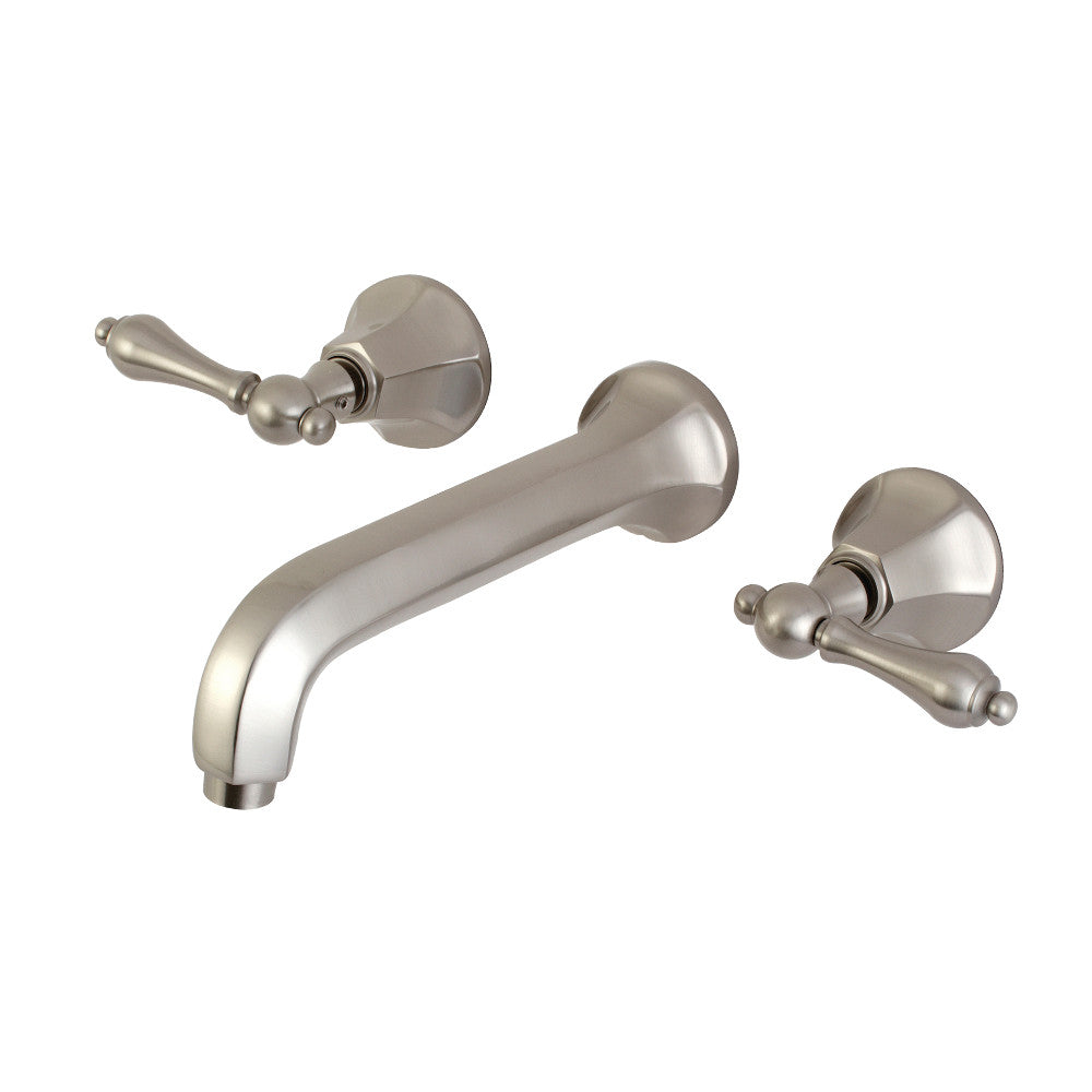 Kingston Brass KS4128AL Metropolitan 2-Handle Wall Mount Bathroom Faucet, Brushed Nickel - BNGBath