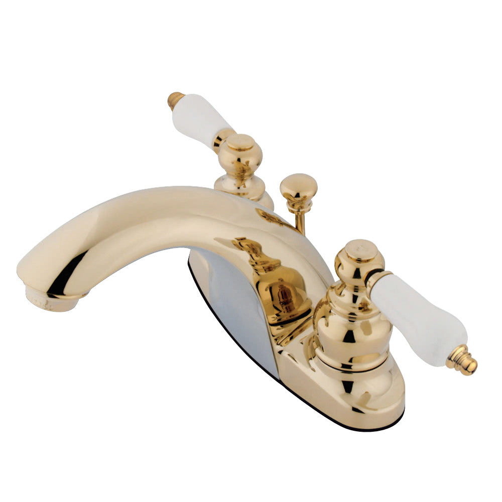 Kingston Brass KB7642PL 4 in. Centerset Bathroom Faucet, Polished Brass - BNGBath