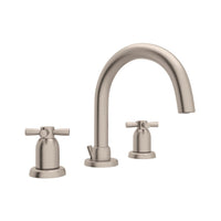 Thumbnail for Perrin & Rowe Holborn 3-Hole Tubular C-Spout Widespread Bathroom Faucet - BNGBath