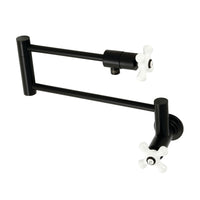 Thumbnail for Kingston Brass KS4100PX Metropolitan Wall Mount Pot Filler, Matte Black - BNGBath