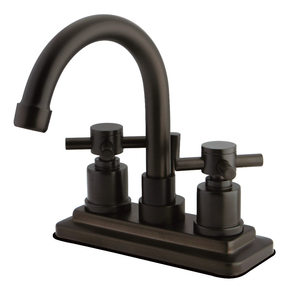 Kingston Brass KS8665DX Concord 4 in. Centerset Bathroom Faucet with Brass Pop-Up, Oil Rubbed Bronze - BNGBath