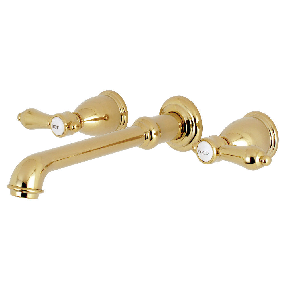 Kingston Brass KS7022BAL Heirloom 2-Handle Wall Mount Roman Tub Faucet, Polished Brass - BNGBath