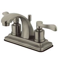 Thumbnail for Kingston Brass KS4648DFL 4 in. Centerset Bathroom Faucet, Brushed Nickel - BNGBath