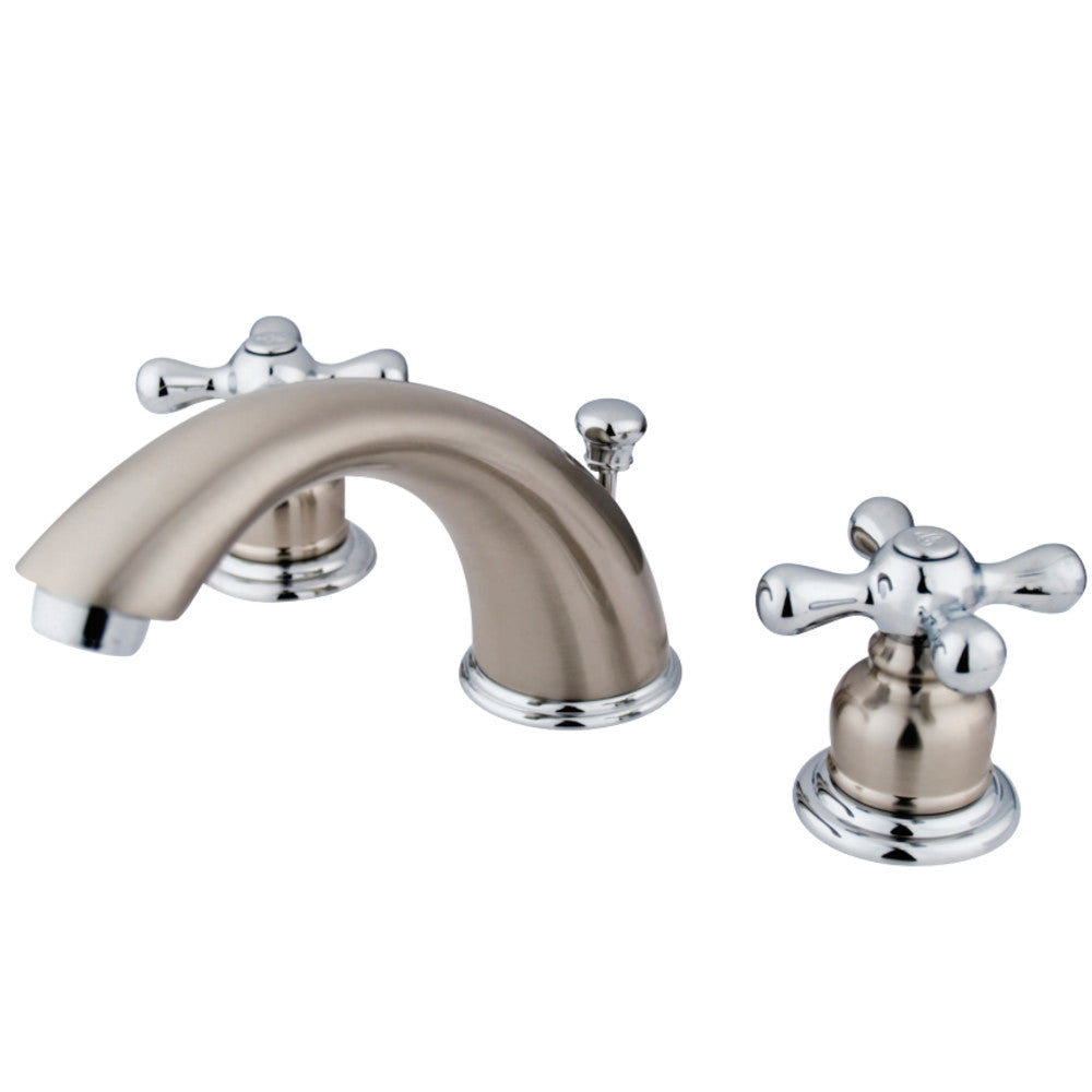 Kingston Brass KB977X Widespread Bathroom Faucet, Brushed Nickel/Polished Chrome - BNGBath