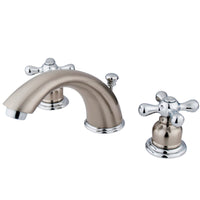 Thumbnail for Kingston Brass KB977X Widespread Bathroom Faucet, Brushed Nickel/Polished Chrome - BNGBath