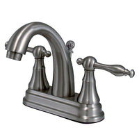 Thumbnail for Kingston Brass KS7618NL 4 in. Centerset Bathroom Faucet, Brushed Nickel - BNGBath