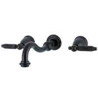 Thumbnail for Kingston Brass KS3125GL Wall Mount Bathroom Faucet, Oil Rubbed Bronze - BNGBath