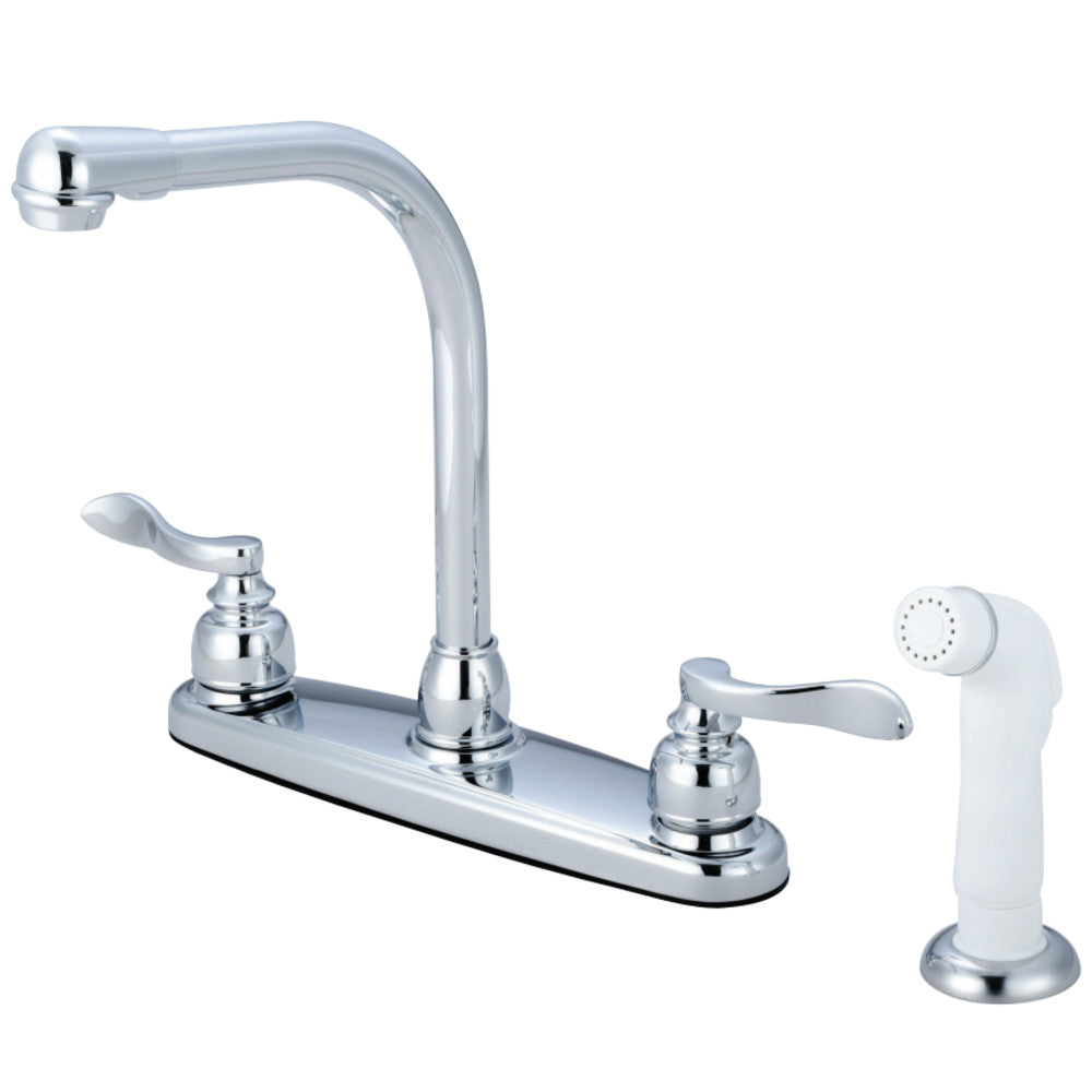 Kingston Brass KB8751NFL NuWave French Centerset Kitchen Faucet, Polished Chrome - BNGBath