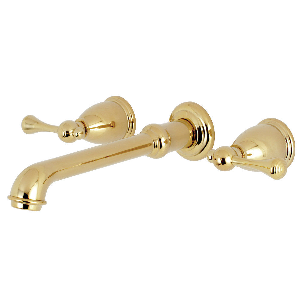 Kingston Brass KS7022BL English Country 2-Handle Wall Mount Roman Tub Faucet, Polished Brass - BNGBath