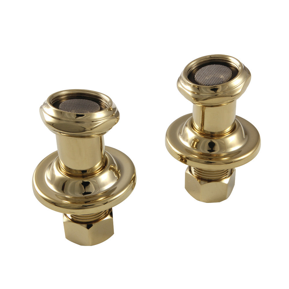 Kingston Brass CAU4102 Vintage Tub Mount Couplers, Polished Brass - BNGBath