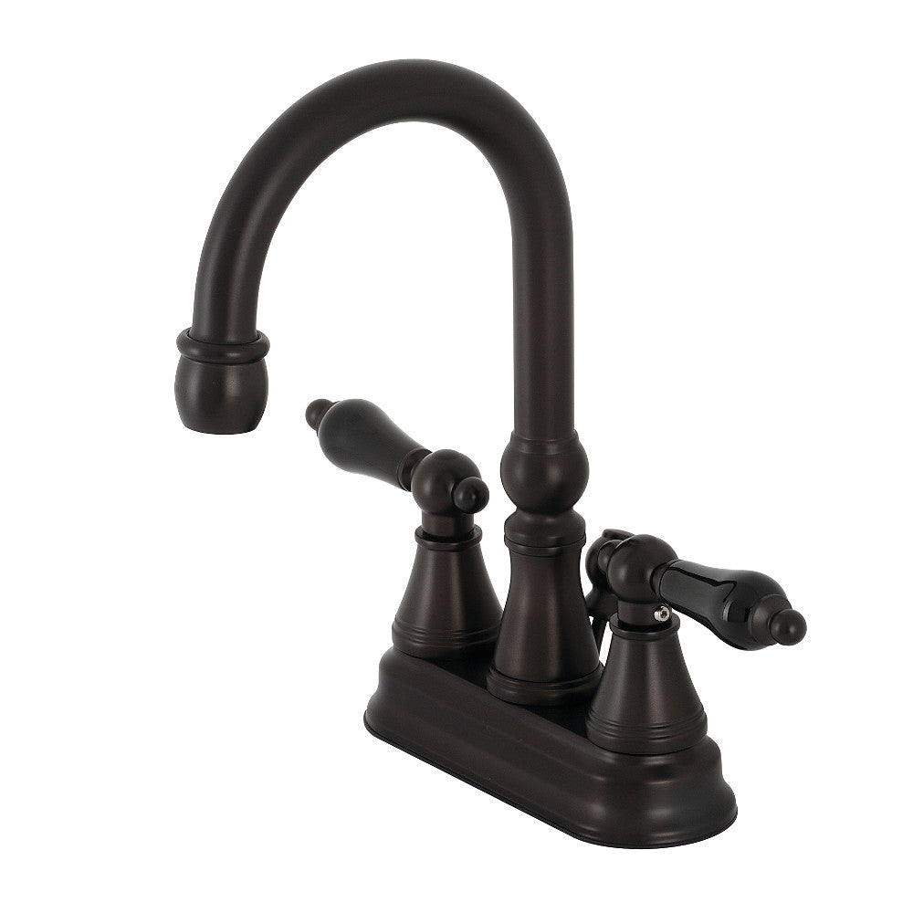 Kingston Brass KS2615PKL Duchess 4 in. Centerset Bathroom Faucet with Brass Pop-Up, Oil Rubbed Bronze - BNGBath