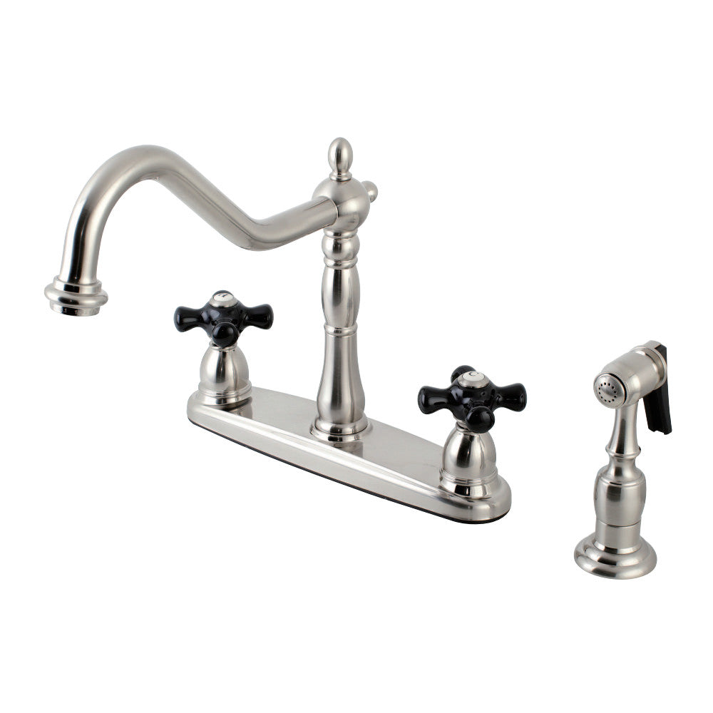 Kingston Brass KB1758PKXBS Duchess Centerset Kitchen Faucet, Brushed Nickel - BNGBath