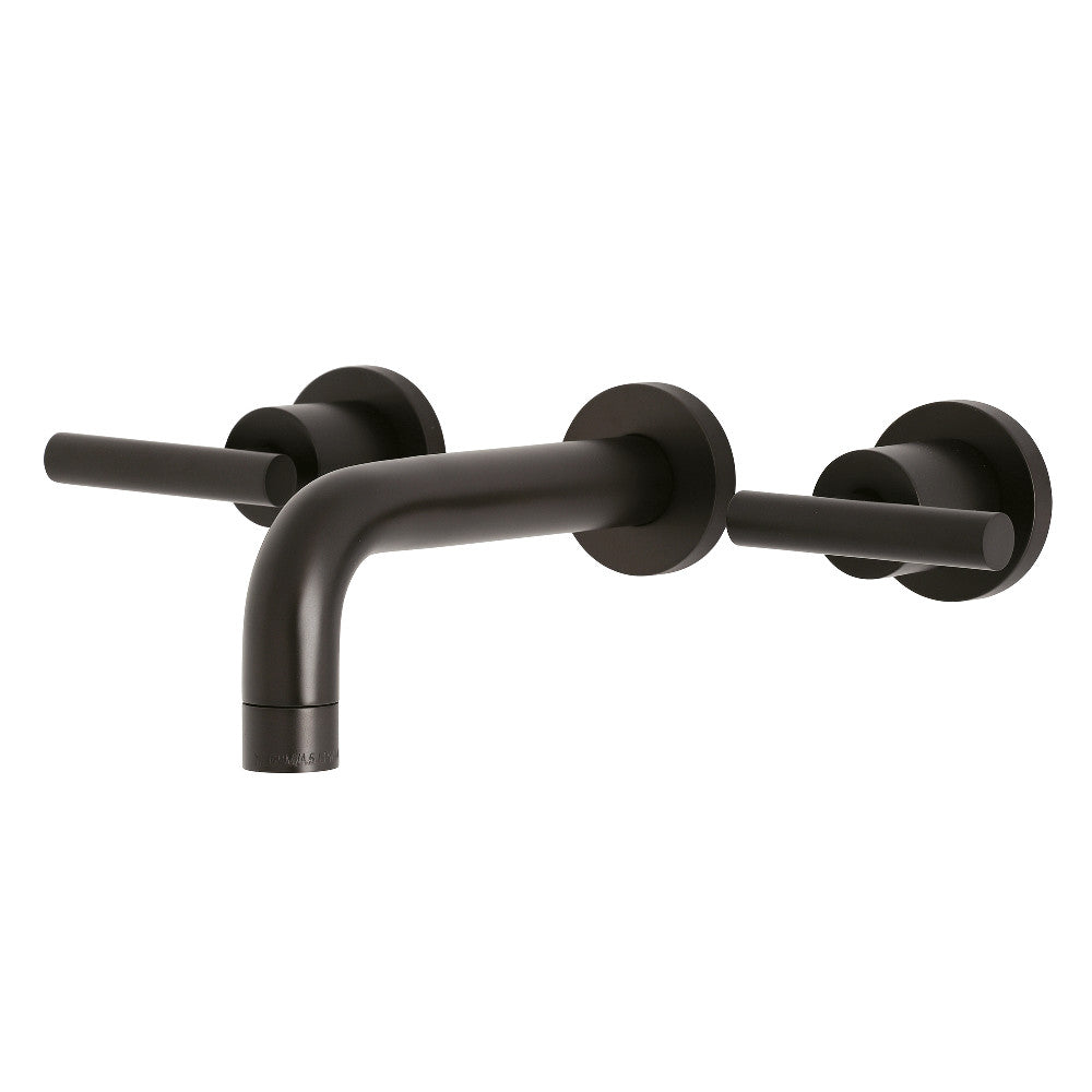 Kingston Brass KS8125CML Manhattan 2-Handle 8 in. Wall Mount Bathroom Faucet, Oil Rubbed Bronze - BNGBath