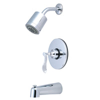 Thumbnail for Kingston Brass KB6691CFL Century Tub & Shower Faucet, Polished Chrome - BNGBath