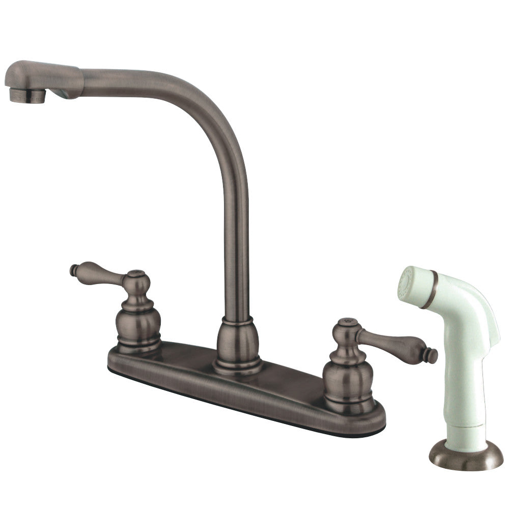 Kingston Brass GKB716AL Victorian Centerset Kitchen Faucet, Antique Copper - BNGBath