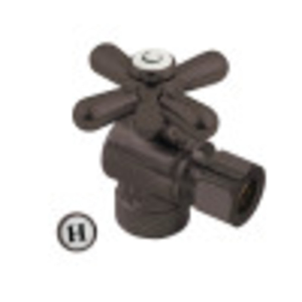 Kingston Brass CC43205X 1/2" Sweat x 3/8" OD Comp Angle Stop Valve, Oil Rubbed Bronze - BNGBath