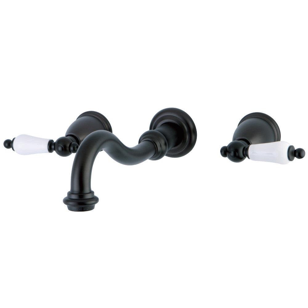 Kingston Brass KS3125PL Vintage 2-Handle Wall Mount Bathroom Faucet, Oil Rubbed Bronze - BNGBath