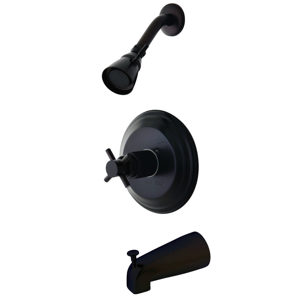 Kingston Brass KB2635DX Concord Tub & Shower Faucet, Oil Rubbed Bronze - BNGBath