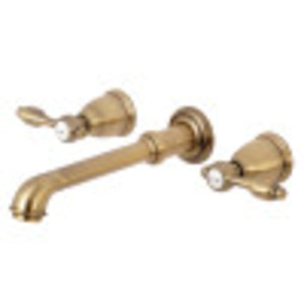 Kingston Brass KS7023TAL Tudor 2-Handle Wall Mount Roman Tub Faucet, Antique Brass - BNGBath