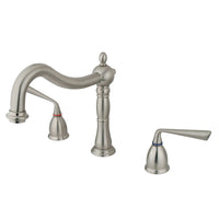 Thumbnail for Kingston Brass KS1348ZL Silver Sage Roman Tub Faucet, Brushed Nickel - BNGBath