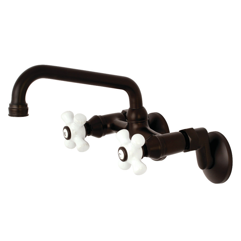 Kingston Brass KS613ORB Kingston Two Handle Wall Mount Bathroom Faucet, Oil Rubbed Bronze - BNGBath