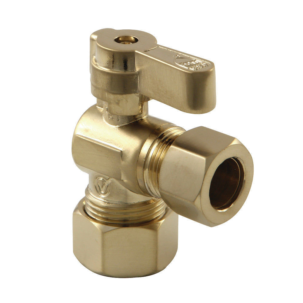 Kingston Brass KF5440BB 5/8" OD Comp X 1/2" OD Comp Angle Stop Valve, Brushed Brass - BNGBath