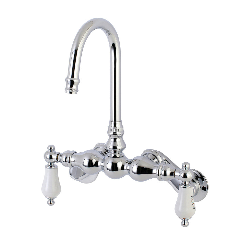 Aqua Vintage AE86T1 Vintage Adjustable Center Wall Mount Tub Faucet, Polished Chrome - BNGBath