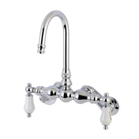 Thumbnail for Aqua Vintage AE86T1 Vintage Adjustable Center Wall Mount Tub Faucet, Polished Chrome - BNGBath