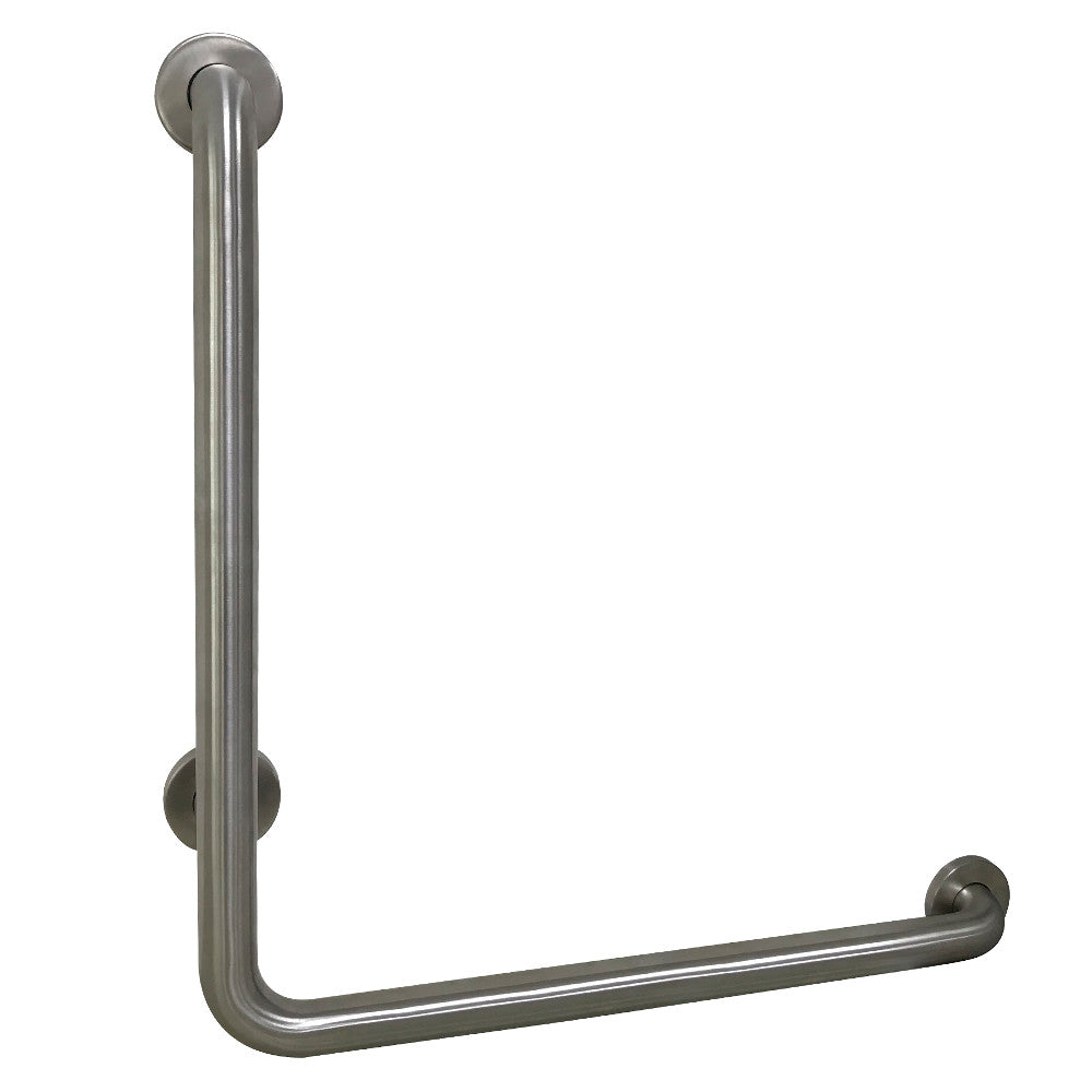 Kingston Brass GBL1224CSR8 24"x 24" L-Shaped Grab Bar - Right Hand, Brushed Nickel - BNGBath