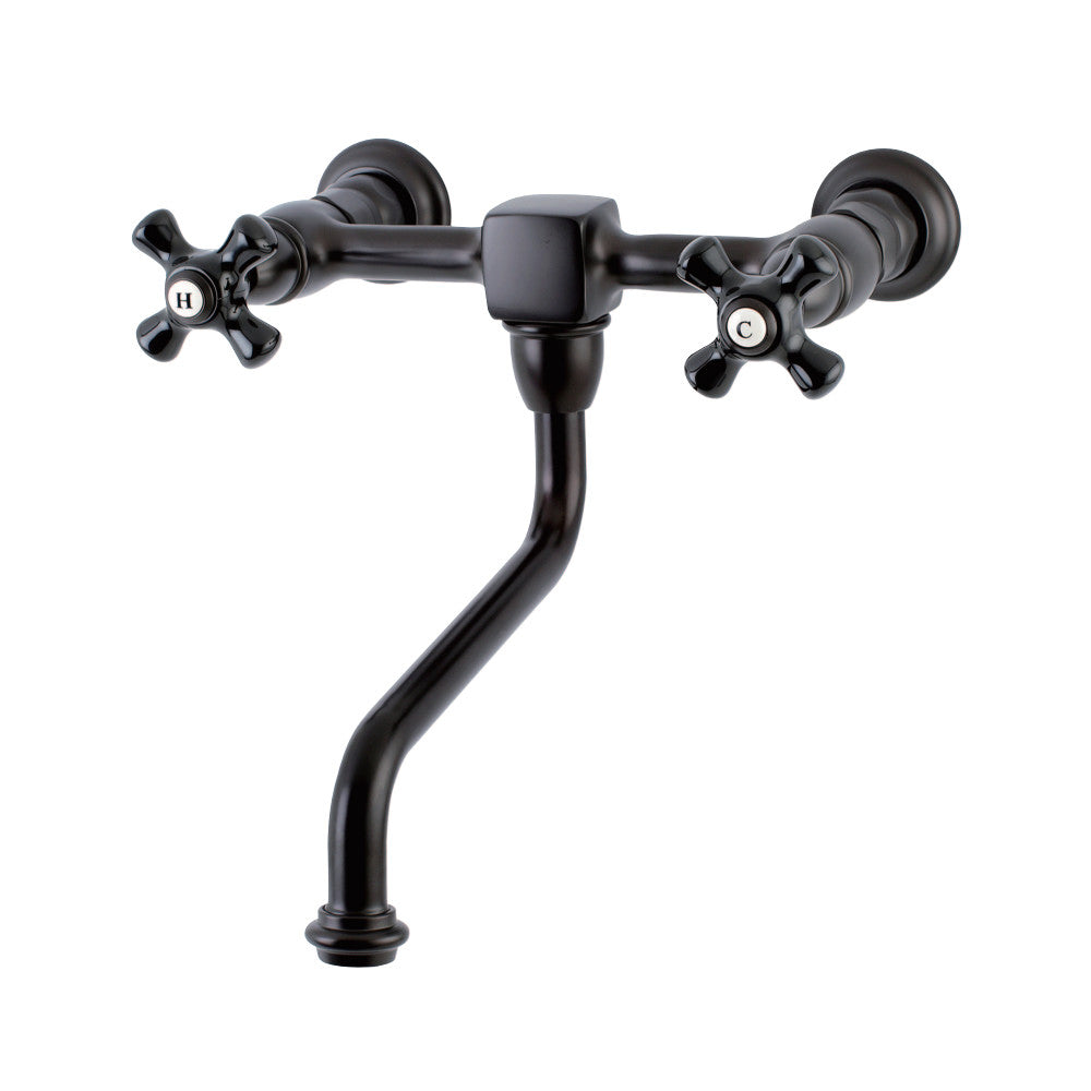 Kingston Brass KS1215PKX Duchess Wall Mount Bathroom Faucet, Oil Rubbed Bronze - BNGBath